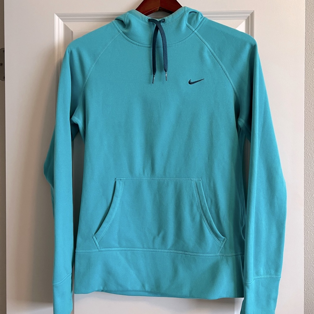 Nike Therma-Fit Teal Blue Long-sleeve Hood Pullover - S